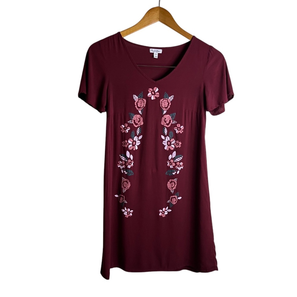 Mini Love Fire Burgundy Floral Dress